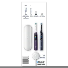 Oral B iO Series 8 violet ametrine + 2. Handstück black onyx + Aufsteckbürste 3 St.