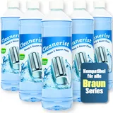 Cleanerist | 5x 1L Scherkopfreiniger Nachfüllflüssigkeit für Braun Clean & Renew (Series 3/5/7/8/9) – Ersatz zum Nachfüllen von 50 CCR Reinigungskartuschen – Rasierer Reinigungsflüssigkeit Zitrone