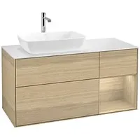 Villeroy & Boch Finion Waschtischunterschrank F811PCPC 120cm, Abdeckplatte white