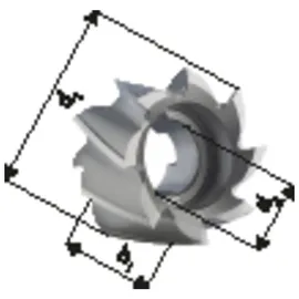 FORUM Walzenstirnfräser DIN 1880 HSSE 63 x 40 N