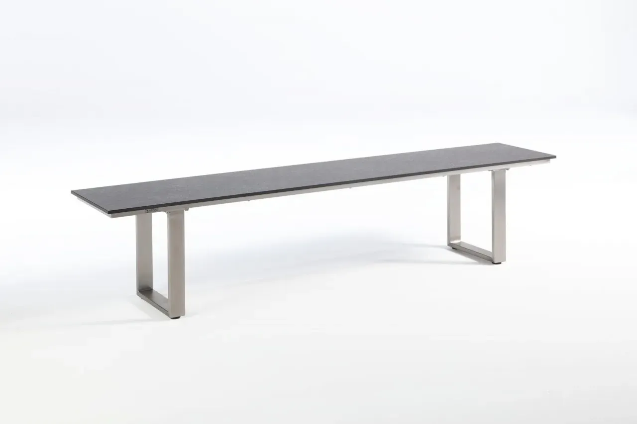 Bank Nemo Edelstahl - 200 cm HPL Zement-Design
