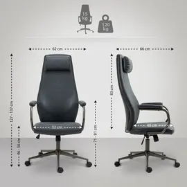 CLP Pocatello Kunstleder Antik Schwarz