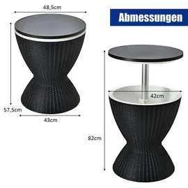 Costway Gartentisch 30L höhenverstellbar 75 kg schwarz