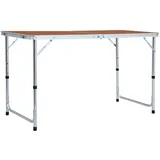 vidaXL Campingtisch Klappbar Braun
