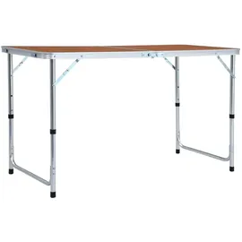 vidaXL Campingtisch Klappbar Braun