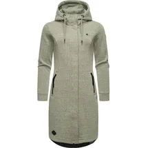 Ragwear Damen, Leichter Sweat Übergangsmantel lang windabweisend mit Kapuze Letti Long Olive Gr. XS - XS