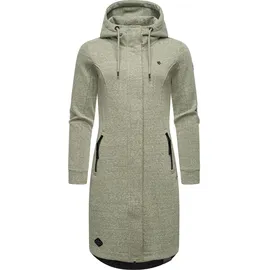 Ragwear Damen, Leichter Sweat Übergangsmantel lang windabweisend mit Kapuze Letti Long Olive Gr. XS - XS