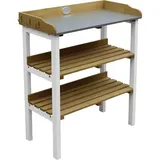 Axi Pflanztisch mit Ablageflächen 76 cm x 37 cm 91,5 cm