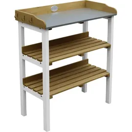 Axi Pflanztisch mit Ablageflächen 76 cm x 37 cm 91,5 cm