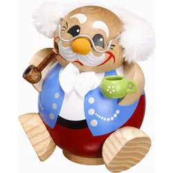 Seiffener Volkskunst Kugelräucherfigur Pensionär Größe 10 cm