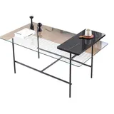 xl moebel gmbh Couchtisch mit Ablage für heiße Getränke Wohnzimmer Tisch 110x60