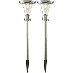 Best Season Solar Beleuchtung, Turin, silber, 13.5x47x13.5 cm
