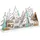 Spetebo Holz Winterlandschaft 30 cm beleuchtet - 15 LED warmweiß - Weihnachts Fenster Deko Aufsteller Winter Haus Silhouette