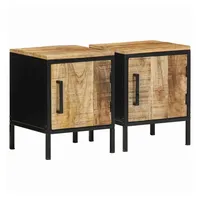 VidaXL Nachttisch 2 pcs Braun und Schwarz 30 x