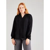 ONLY CARMAKOMA Blusentop CARMetta (1-tlg) Drapiert/gerafft schwarz L (52)