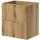 [en.casa] Waschbeckenunterschrank Skelbolu 50x60x40cm Eichenoptik [en.casa]