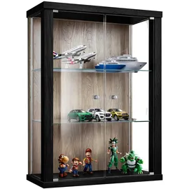 K-Möbel Hängevitrine  C1012 80 x 60 x 25 cm Schwarz