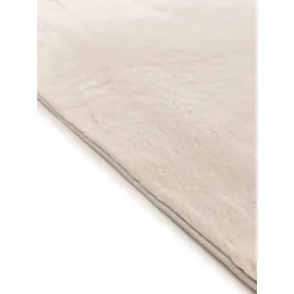 benuta basic - Kunstfell-Teppich, Beige 80x300 cm