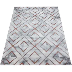 Teppich AYYILDIZ TEPPICHE "NAXOS 3811", braun (bronzefarben), B:140cm H:12mm L:200cm, Polypropylen (PP), Teppiche, Wohnzimmer