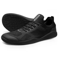 AIRHAS Herren Barfußschuhe Zero Drop Laufschuhe Minimalistische Gym Schuhe für Männer Deadlift Cross Training Sneakers, Schwarz, 47 EU - 47 EU