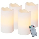 EGLO Dekolicht »ADVENT«, 4 flammig, Leuchtmittel LED-Modul LED wechselbar, künstliche Kerzen, Timer-Funktion und Fernbedienung, Batterie, 10 cm, weiß