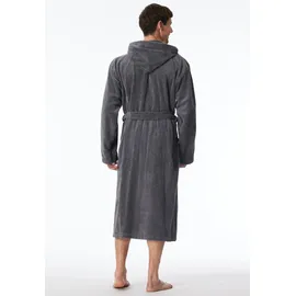 SCHIESSER Essentials Terry Cloth Bathrobe grau Baumwolle, Large Herren