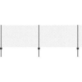 vidaXL Zaunpfosten 0,8 x 250 cm Grau/Stahl
