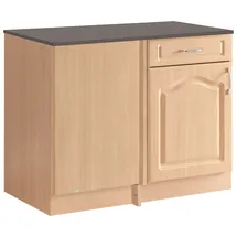 WIHO KÜCHEN Eckunterschrank Linz 110 x 60 x 85 cm Braun