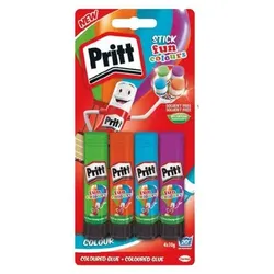 Pritt Klebestift Fun Colors, 4er Blisterkarte