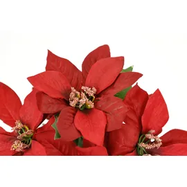 I.GE.A. Kunstblume I.GE.A. "Poinsettia im Topf", rot, B:16cm H:17cm L:16cm, Polyester, Kunstpflanzen, 2er Set Künstliche Blume Weihnachtsstern Christstern Weihnachtsdeko