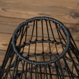 Outsunny Solarleuchte Stahl/Rattan schwarz