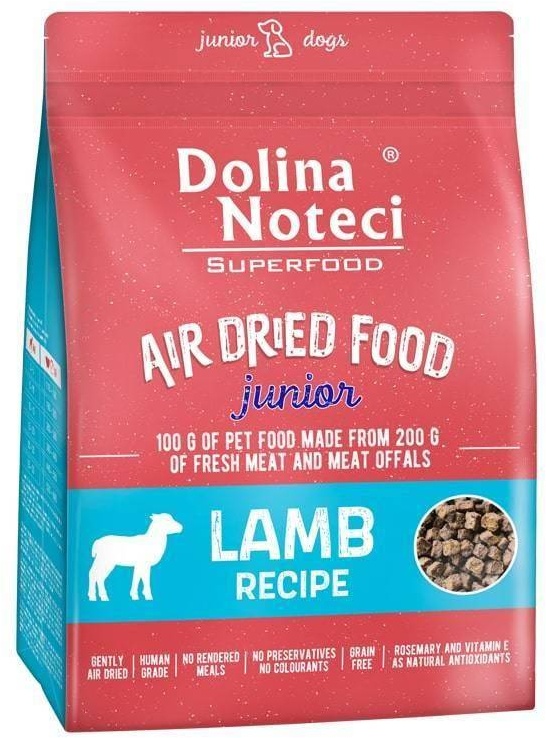 DOLINA NOTECI Superfood Junior Gericht mit Lamm - Trockenfutter für Hunde 5kg + Mr.BIG Junior 400g GRATIS (Rabatt für Stammkunden 3%)
