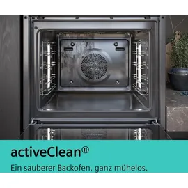 Siemens PQ521IB01 iQ500 Herd-Glaskeramik-Kochfeld-Kombination herdgesteuert, 59,4 cm breit, activeClean - automatische Selbstreinigung, cookControl30 - Automatikprogramme