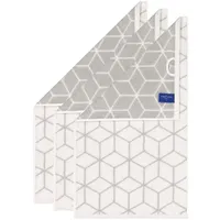 Villeroy & Boch Gästetuch 3er Pack 'Gästetuch Carré' Weiß/Hellgrau