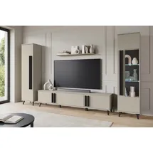 INOSIGN »Helsinki, Modernes Set mit verglaster Vitrine« Komplett-Set, 4 Stk. tlg., braun