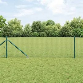 vidaXL Maschendrahtzaun 0,5 x 25 m Grün/Stahl