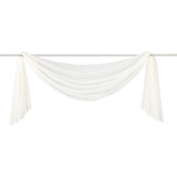 Yaland Voile Transparenter Freihandbogen einfarbig Uni Querbehang Wohnzimmer Gardinenschals (BxH 140x500, beige) 1 Stück