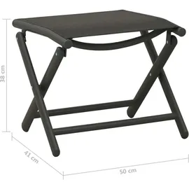 vidaXL 9-tlg. Garten-Lounge-Set Schwarz und Anthrazit