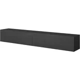 Selsey TV Schrank Board Sideboard Fernsehtisch Fernsehschrank 200 cm Esche Schwarz -