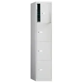 BISLEY Schließfachschrank lichtgrau CLK184645, 4 Fächer, Farbe Maße (HxBxT): 180,2 cm