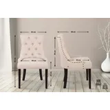CLP Esszimmerstuhl Aberdeen Stoff creme antik