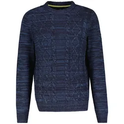 LERROS Strickpullover, meliert, mit Zopf-Muster Lerros classic navy XXXL