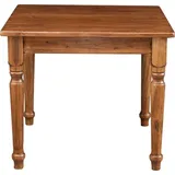 Quadratischer esstisch 90x90x78 cm, Esstisch massivholz quadratisch Shabby Chic, küchentisch quadratisch, Braun - Braun