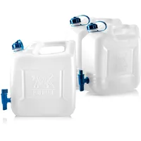 BigDean 3X Wasserkanister 12l Trinkwasserbehälter, Trinkwasserkanister mit Hahn, Lebensmittelecht, geeignet für 10-12 Liter, -20 - +70 Grad Celsius Reisekanister