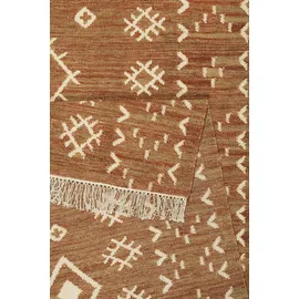 Green Looop Teppich GREEN LOOOP "Monaco GL-82103", braun, B:200cm H:5mm L:290cm, Baumwolle, Schurwolle, Teppiche, Teppich, handgewebter Naturfaserteppich aus 80% Wolle 20 % Baumwolle, Fransen