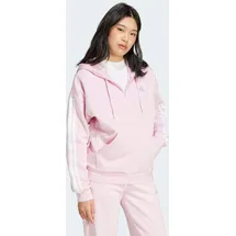 adidas Essentials 3-Streifen Full-Zip Fleece Damen Kapuzensweater, pink - S