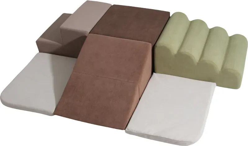 BanaSuper Schaumstoff-Bausteine für Kinder, weiche XXL-Bausteine, EN 71 zertifiziert, Montessori-Spielzeug für Kinder, waschbare Hülle für Spielspaß im Innenbereich, Baby-Soft-Spielset für Zuhause & Kindergarten, Grau