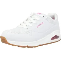 SKECHERS UNO Stand ON AIR Sports Shoes,Sneakers, White Pu/H.pink Trim, 32 EU