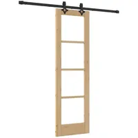 vidaXL Schiebetür ORKDAL Natur und Schwarz 61 x 198,5 cm 3332153