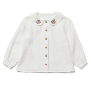 Tchibo - Kinder-Musselin-Bluse - Gr. 98/104 - weiß